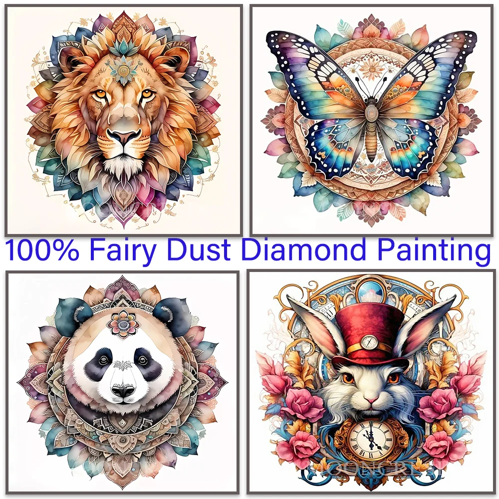 Квадратная картина с изображением головы животного 100% Сказочная пыль сделай сам