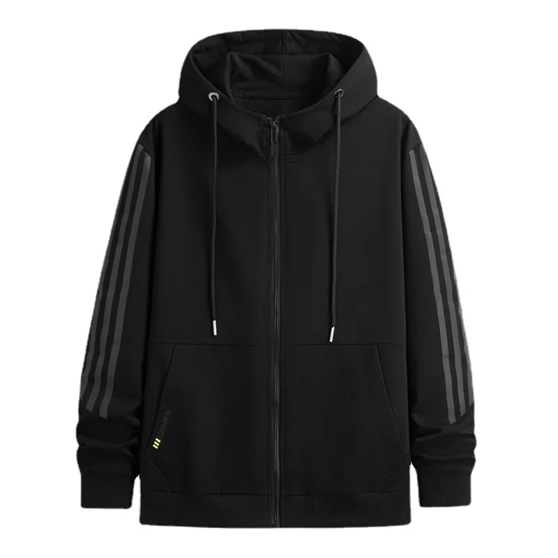 

New Arrival Fashion Suepr Large Youth Leisure Hooded Knitted Male Student Jacket Autumn Winter Plus Size XL2XL3XL4XL5XL6XL7XL8XL