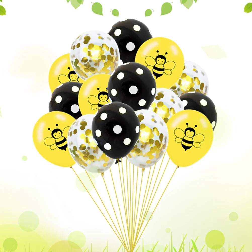 

Balloons Party Baby Theme Birthday Supplies Decoration Honey Latex Balloon Bumblebee Set Sequin Children Shower Decor Cartoon