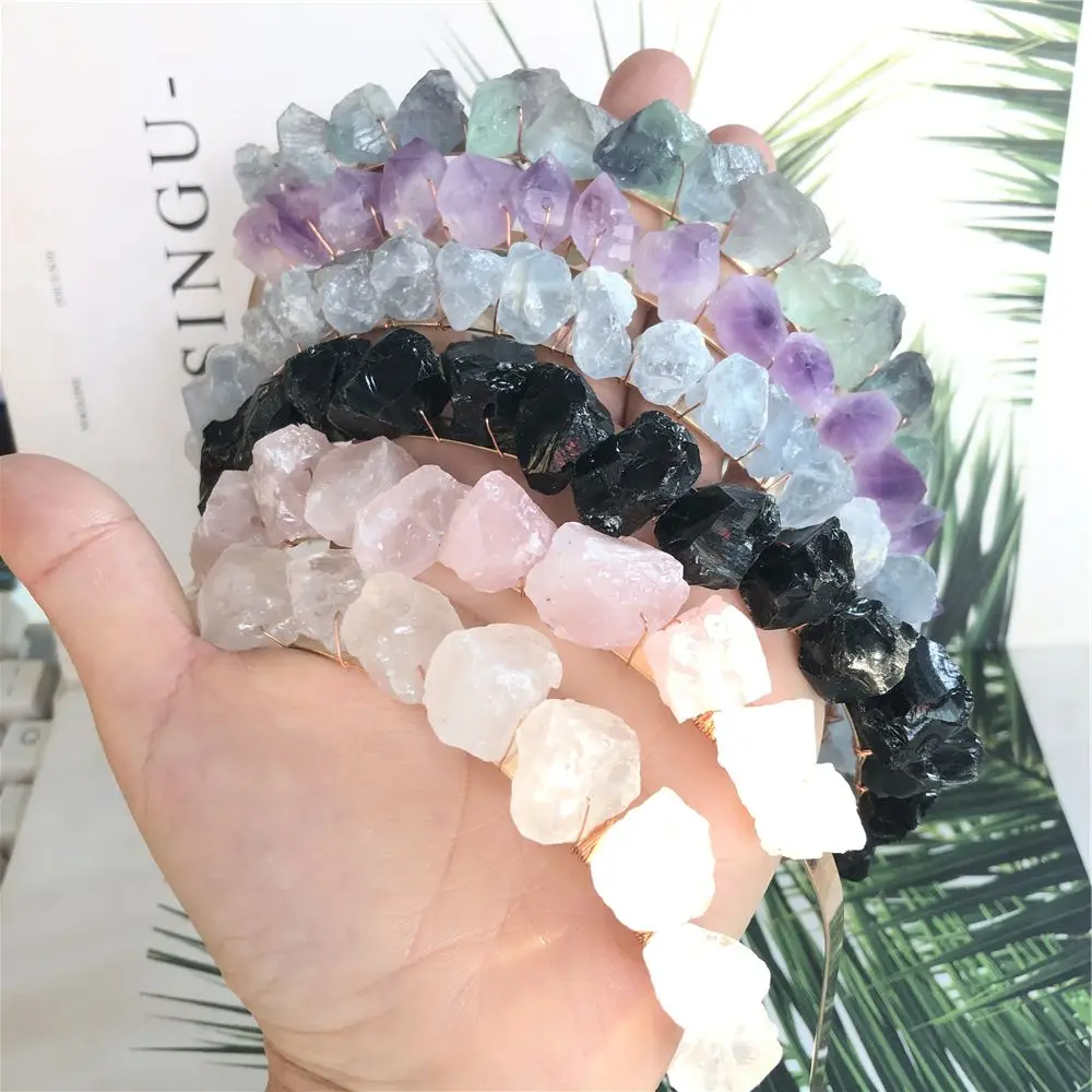 

Wholesale natural quartz Jewelry spiritual products rose quartz crown for Christmas decoration 2023