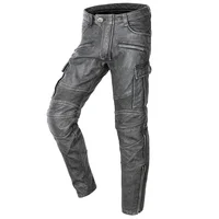 Motorcycle Leather Trousers Men Leather Pant Thick 100% Cowhide Vintage Grey Black Men's Moto Biker Pants Winter 5XL