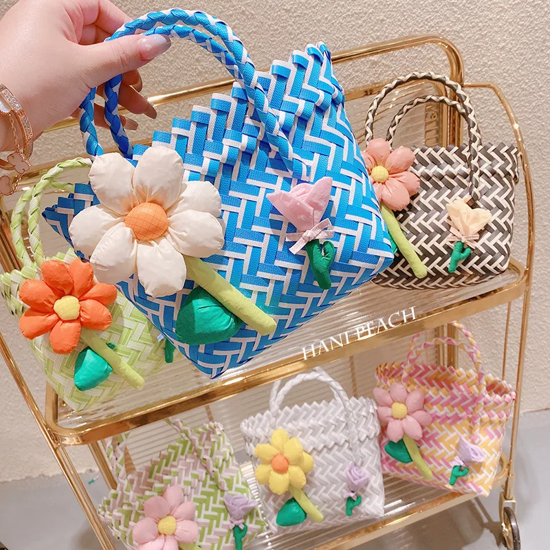 

Модная цветная плетеная корзина для овощей в Корейском стиле