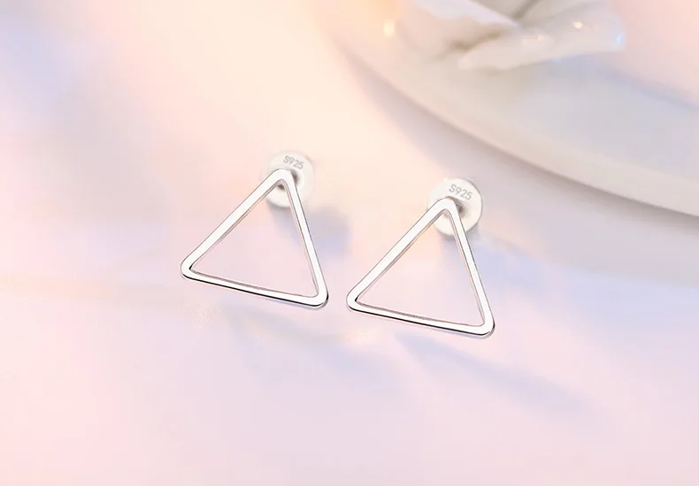 Hollow Geometric Circle Earrings Femininity Fashion Versatile Simple Personality Japanese Korean Silver-plated Earrings Jewelry
