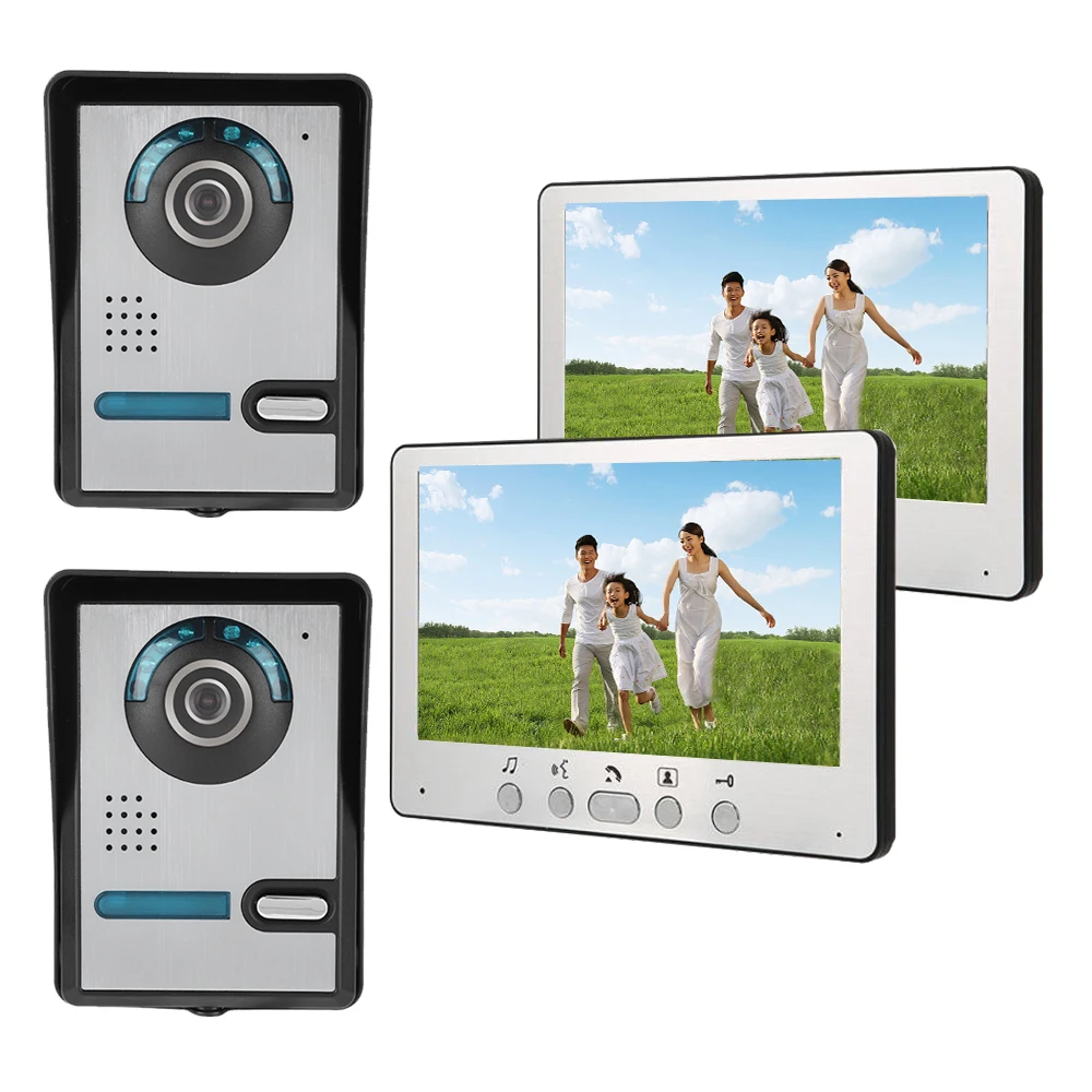 SYSD 7 inch Monitor Wired Video Intercom Door Phone with Infrared Night Vision Camera Home Security  System