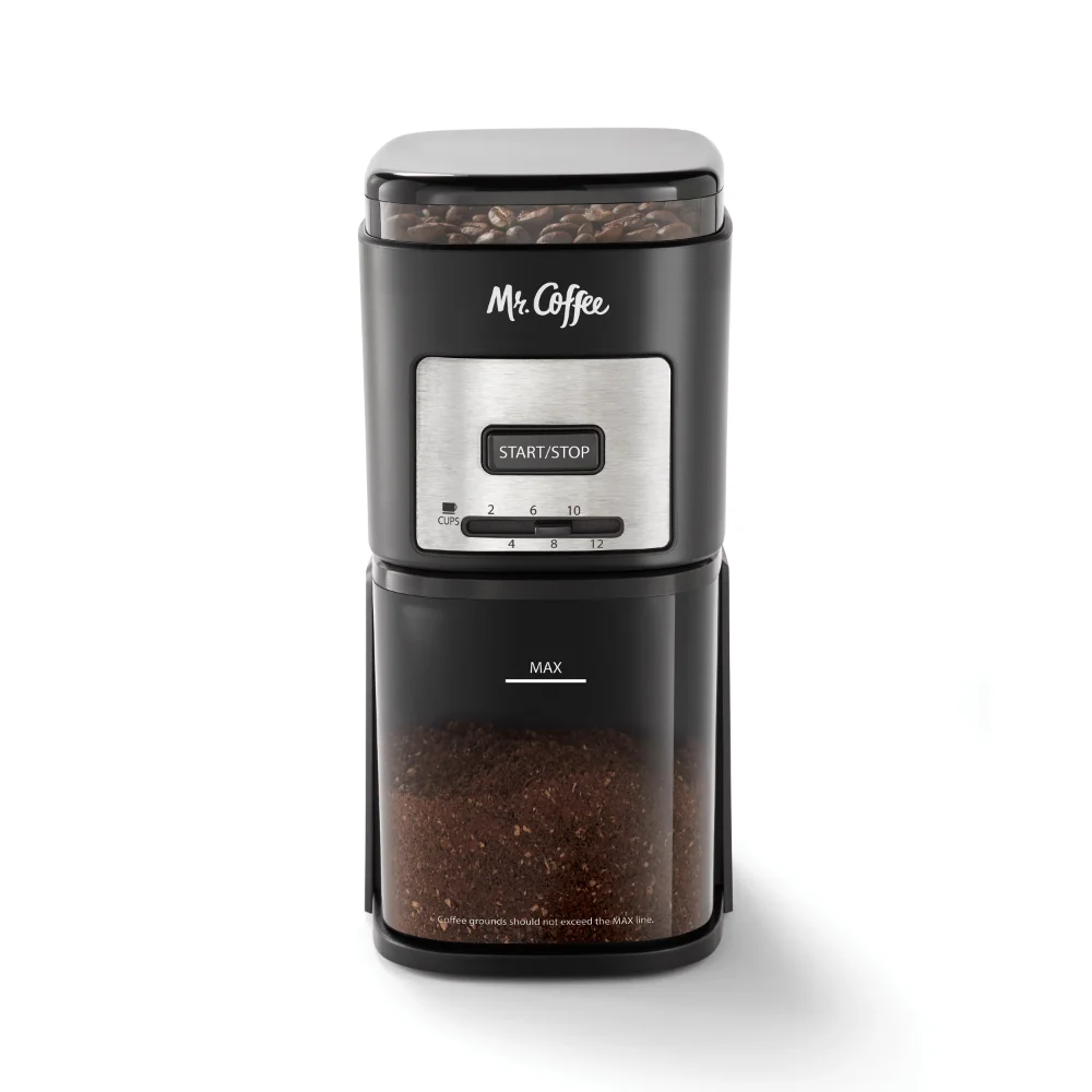 

12-Cup Automatic Burr Grinder Black Precision Grinding for all Coffee types in Black (US Stock)