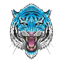 2022 new tiger clothing thermoadhesive patches stripes iron on transfers for mans clothes diy vinyl thermal stickers on t shirt