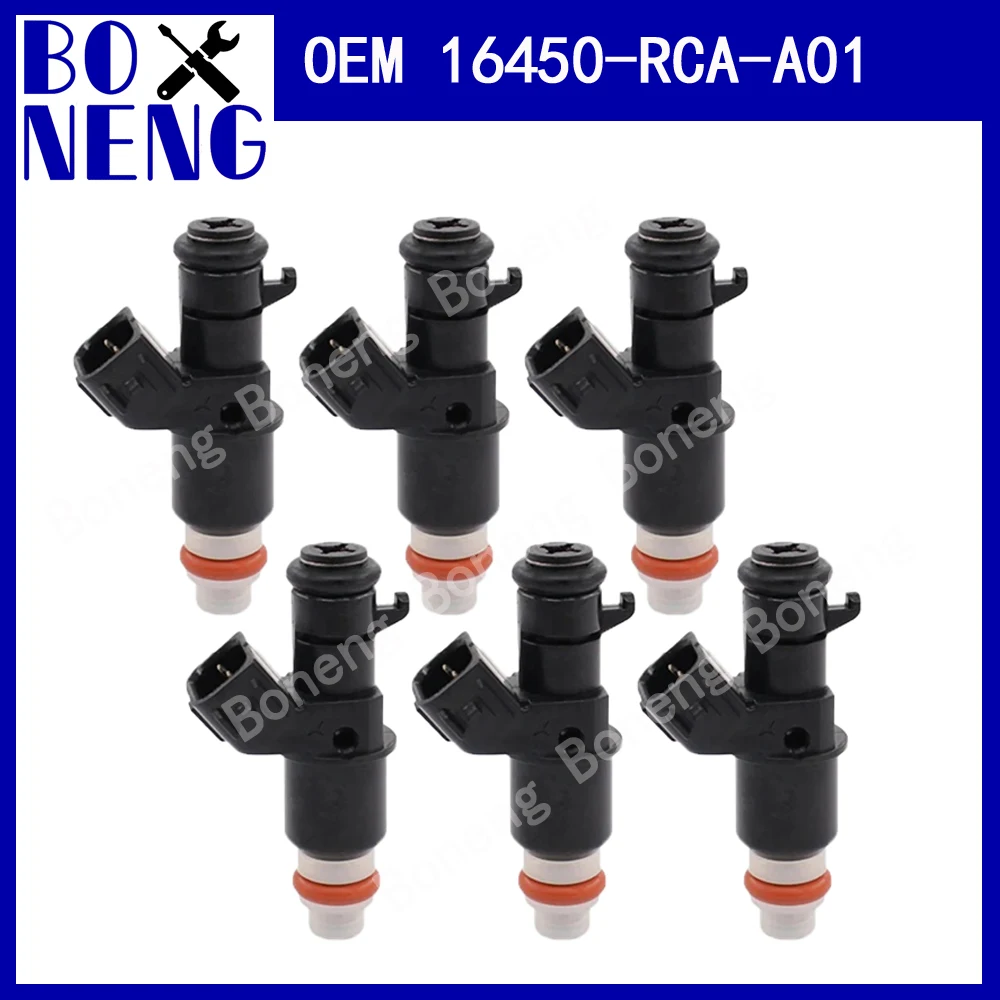 

6 шт./лот OEM 16450-RCA-A01 топливная форсунка для Honda Accord Acura TL 3.2 04-08 MDX ILX Odyssey Ridgeline 16450RCAA01