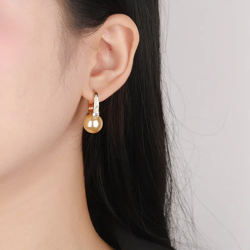 Элегантные серьги-капли с искусственным жемчугом жемчуг 12 мм