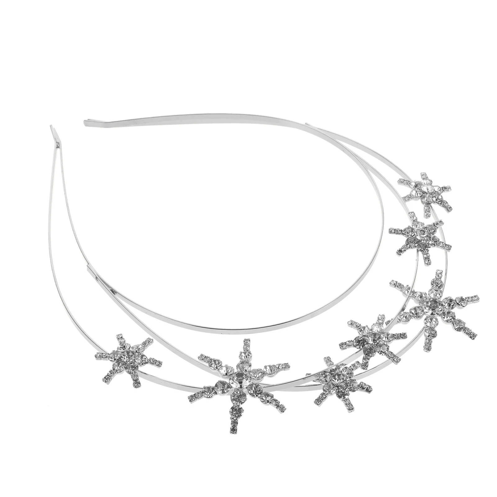 

1Pc Rhinestone Headwear Star Design Headdress Bride Hair Accessory for Party