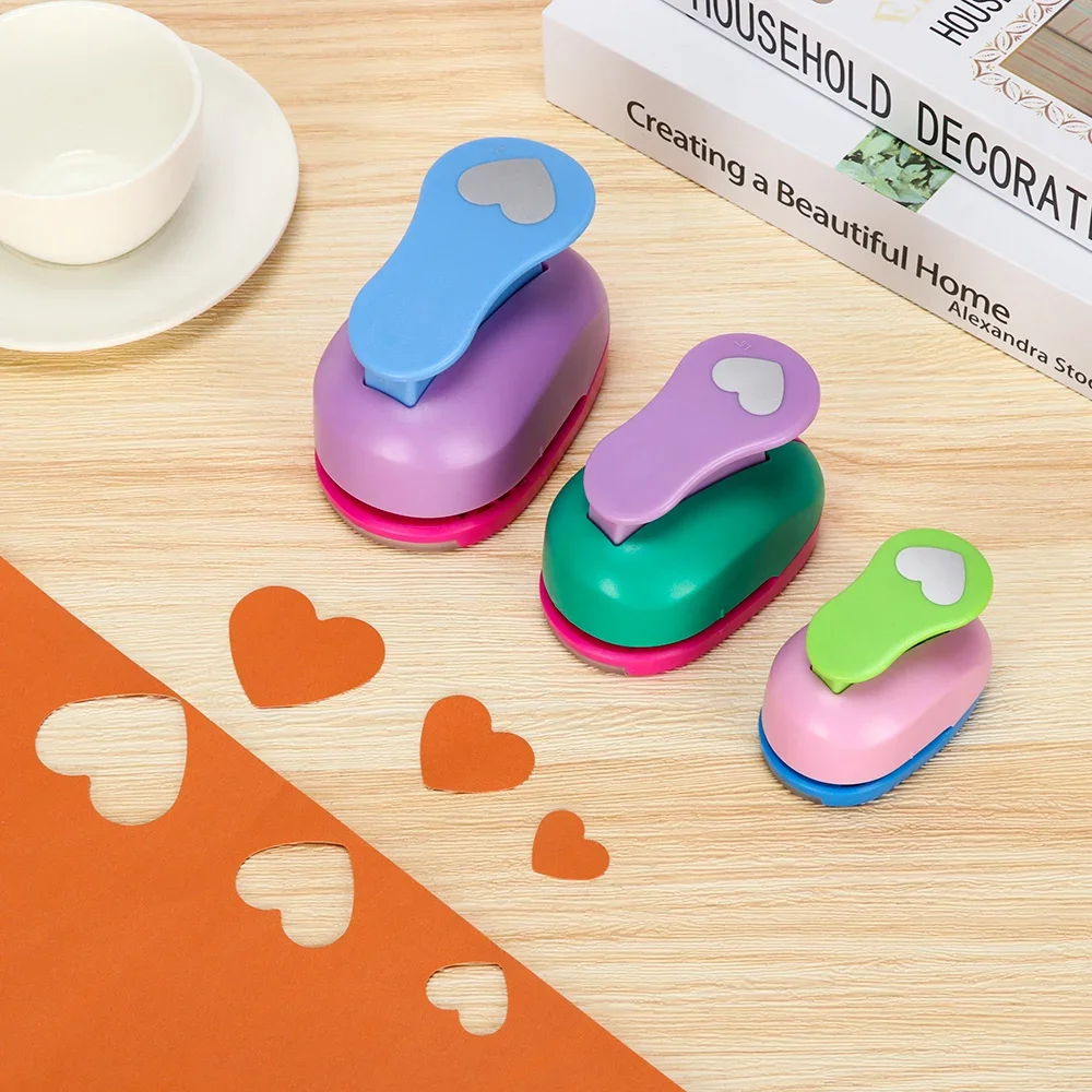 

Cutter Shaper Color Punch Device Hole Random 9/16/25/38/50/75mm Scrapbooking Decoration Cards Embossing Heart-shaped Paper