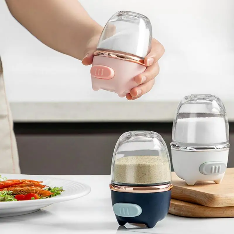 

Прозрачная солевая бутылка, пыленепроницаемый и влагостойкий Съемный контейнер для соли, набор измерительных шейкеров для кухни