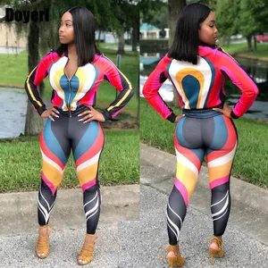 Женский Повседневный Спортивный костюм, комплект из двух предметов, куртка на молнии с длинным рукавом и брюки, Женский костюм для отдыха, спортивные костюмы, наряды