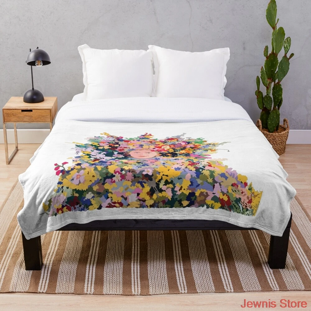 

Плед Midsommar May Queen, супермягкое одеяло для семьи, с принтом, для машины и дивана, летние офисные одеяла