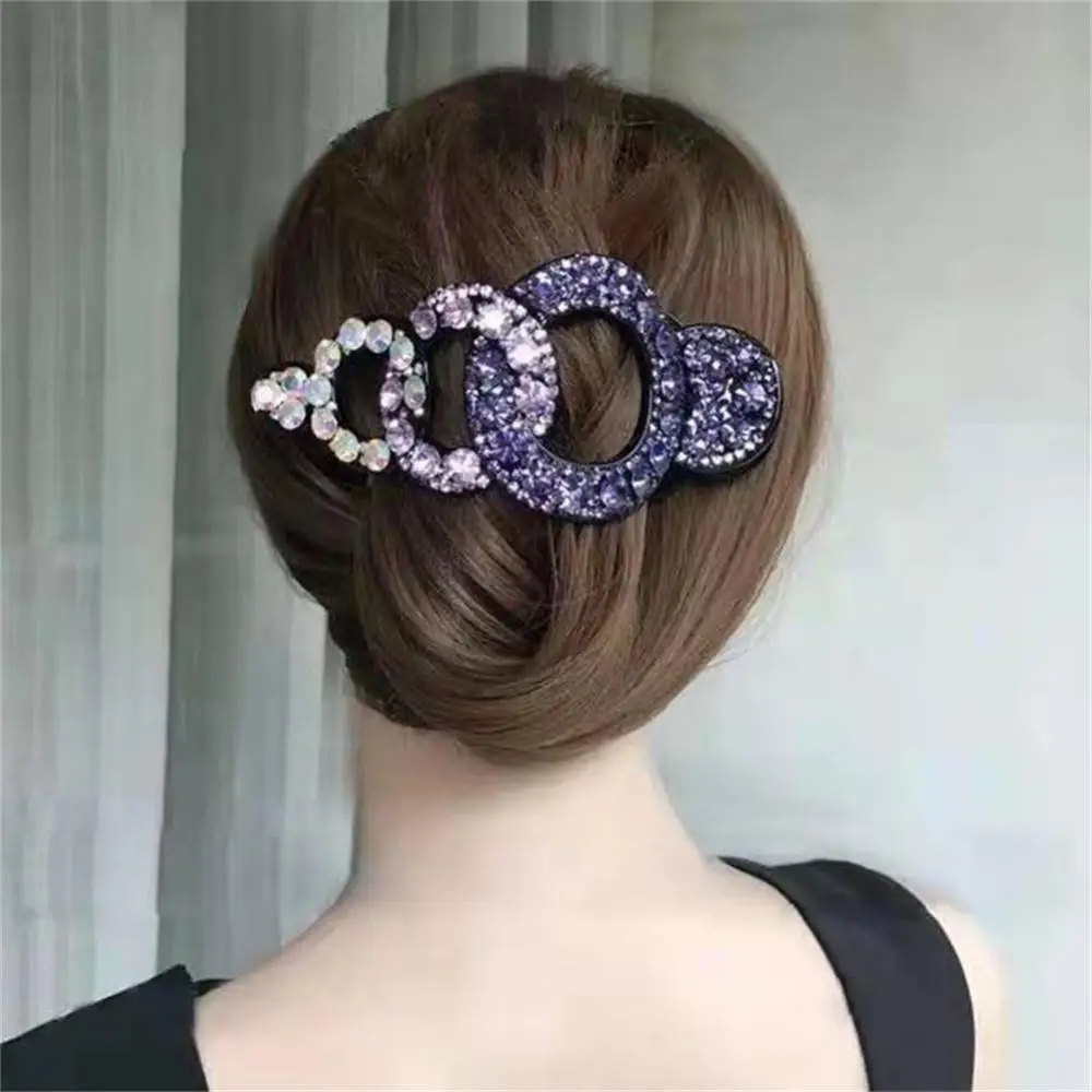 

Rhinestone Hair Claw Flower Leaf Butterfly Duckbill Hairpin For Women girls Retro Crystal Hair Clips Shinning Ponytail Headwear