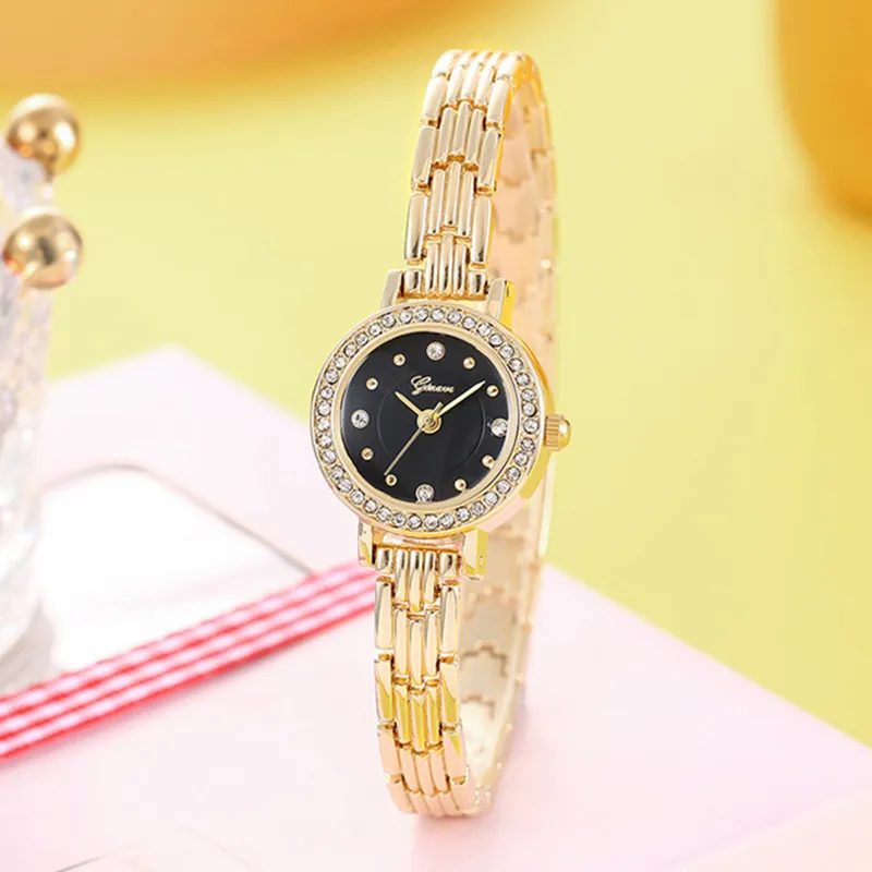 

Women Quartz Watch Gold Fashion New Design Rhinestone Clock Female Girl Ladies Luxury Stainless Steel Bracelet Wristwatch Reloj