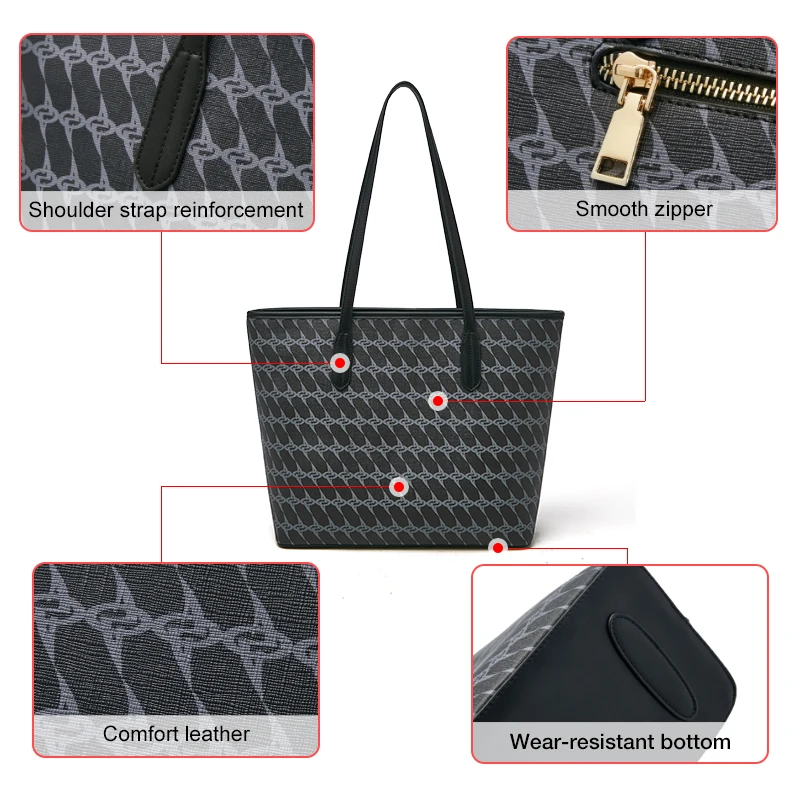 FOXER Women PU Leather Commuter Shoulder Bag Large Capacity Handbag Lady Versatile Tote Suitable For Small Laptop Top Handle Bag