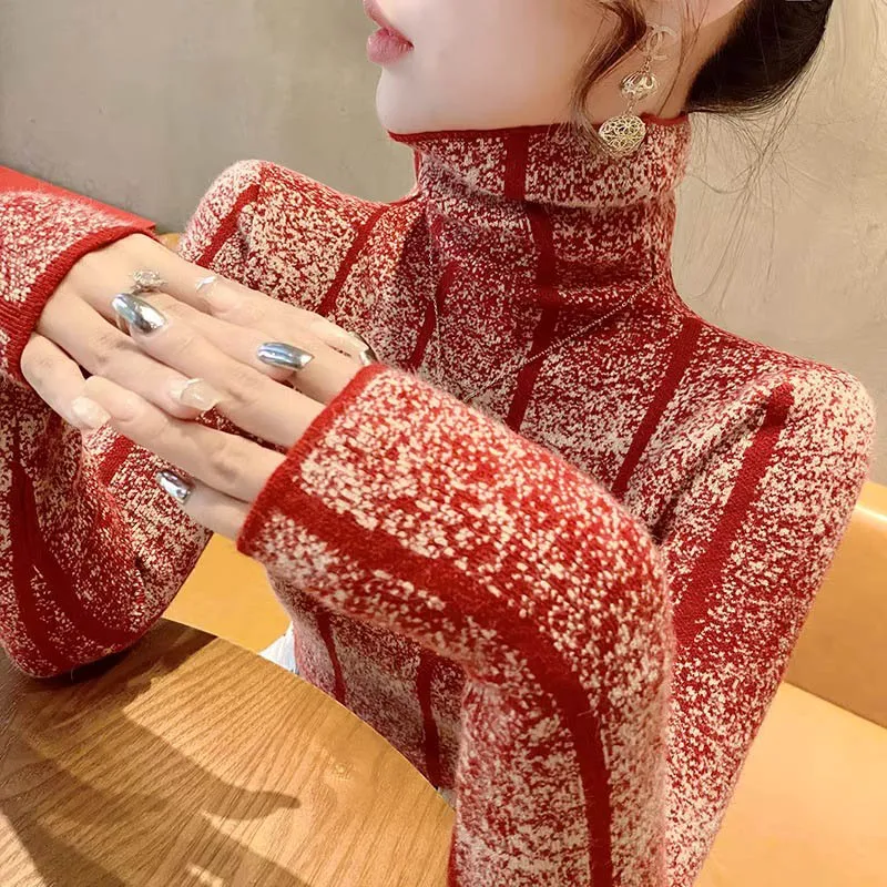 Зимняя одежда женская модная тонкая внутренняя Y2k свитер женские мягкие