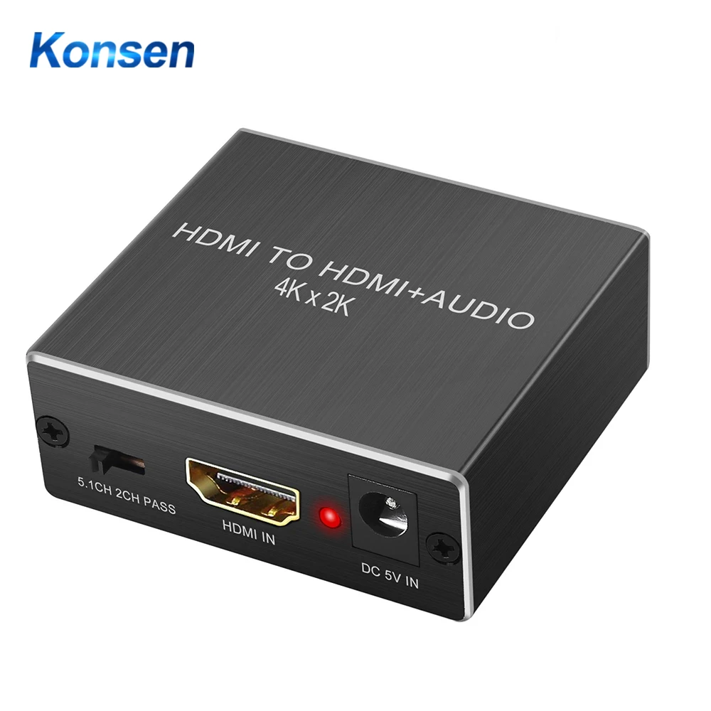 4K HDMI аудио экстрактор стереоэкстрактор преобразователь в оптический TOSLINK SPDIF + 3 5