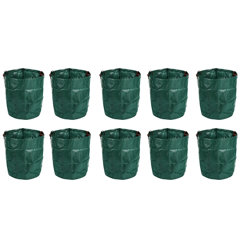 

10X 270L Garden Waste Bag Large Strong Waterproof Heavy Duty Reusable Foldable Rubbish Grass Sack