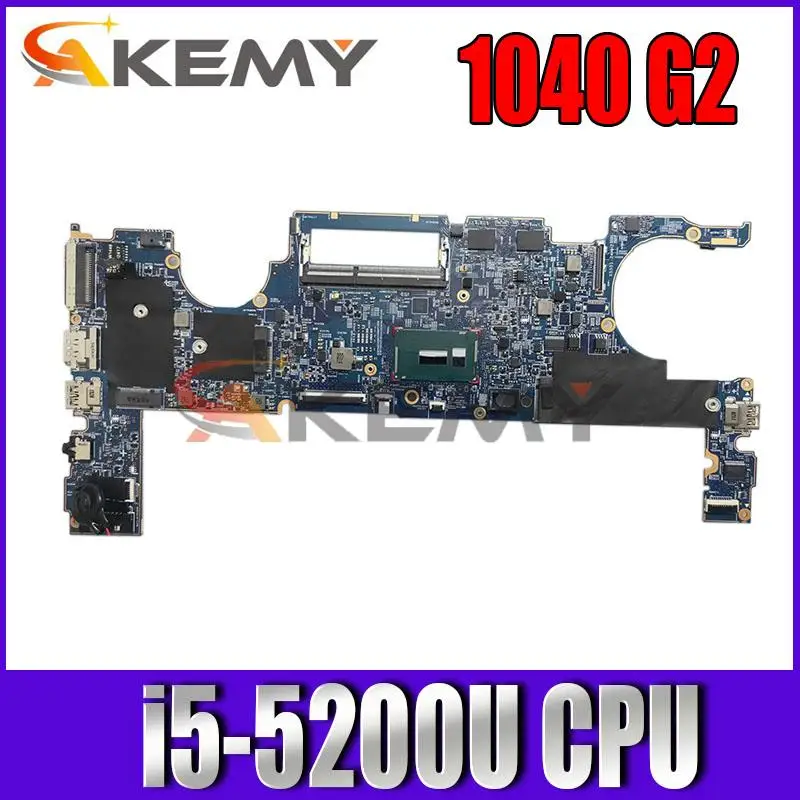 

Akemy 798518-601 798518-001 для HP EliteBook Folio 1040 G2 i5-5200U материнская плата с процессором для ноутбука test 100% ok