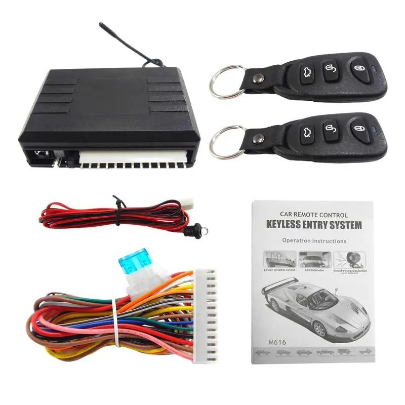 

Universal Car Alarm System Keyless Kit Auto Door Remote Central Control Lock Locking Keyless Entry System Trunk Release Button