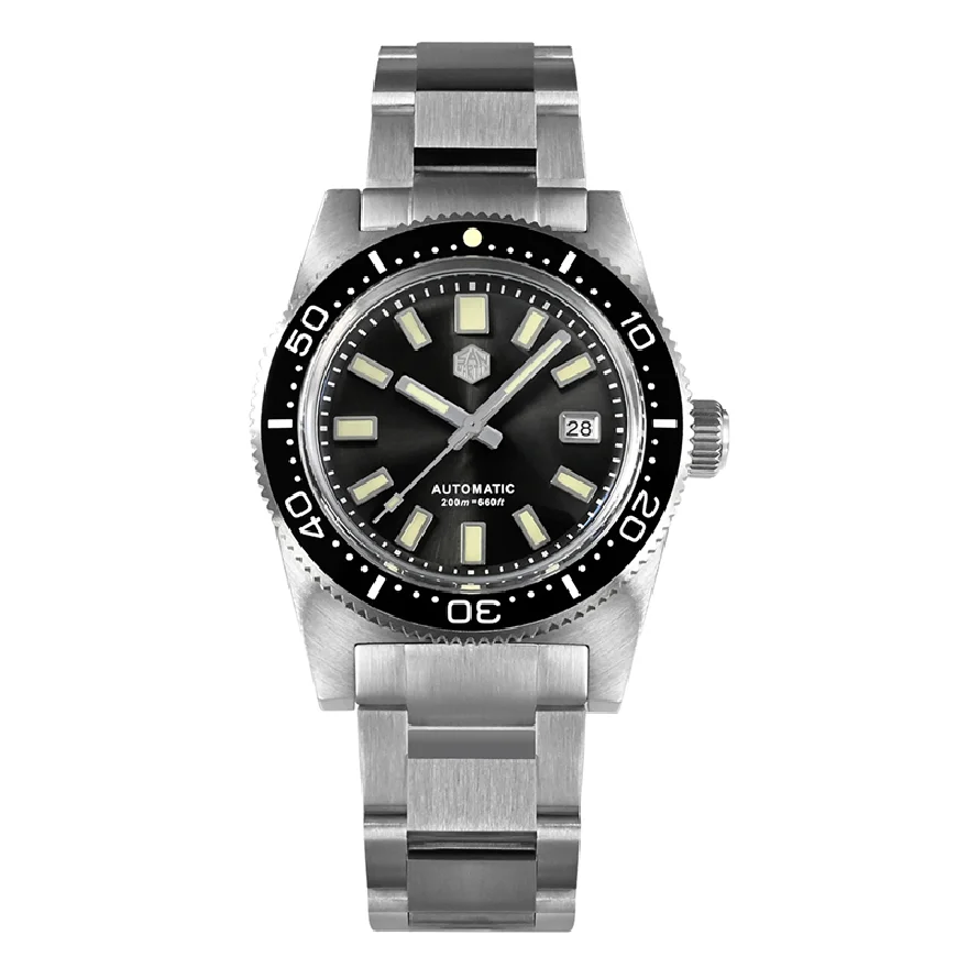 

San Martin Men Luxury Watch 37mm Retro Automatic Watches Classic Mechanical Wristwatch Sapphire 200M Waterproof P5000 SW200