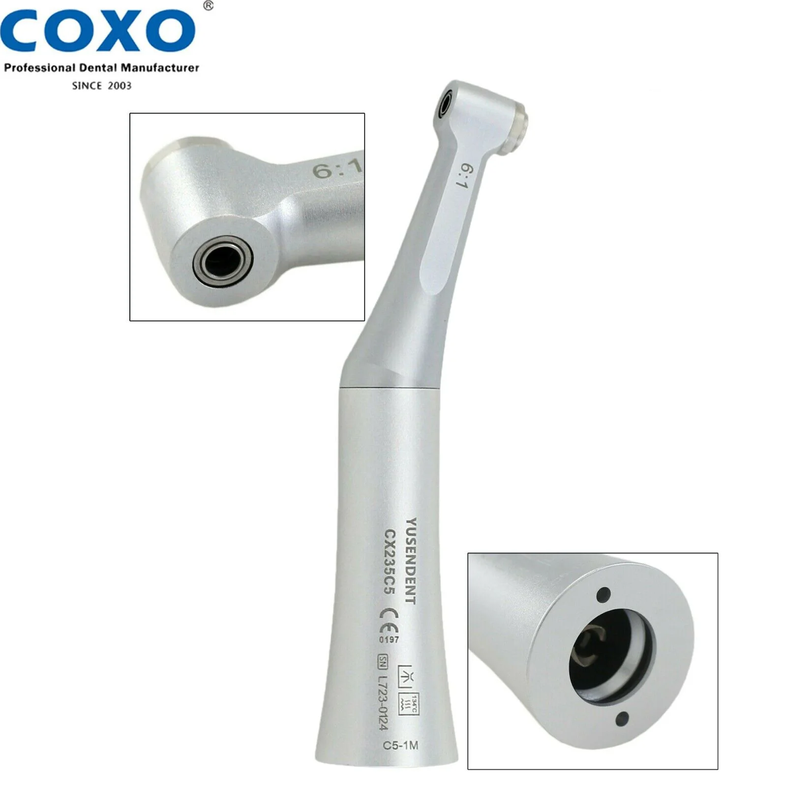 COXO Dental 6:1 Reduction Contra Angle Mini Endo Handpiece Fit Dentsply Wave One VDW ISO E Type Endodontic Treatment