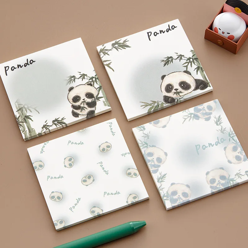 

MOHAMM 50 Sheets/Book Creative Cartoon Cute Animal Panda Memo Pad for Scrapbooking DIY Decorative Material Collage Journaling