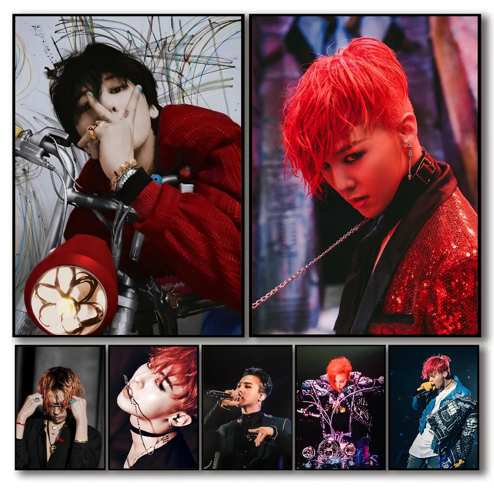 Постер G-Dragon Kpop Bigbang бумажный принт для дома гостиной спальни входа в бар кафе