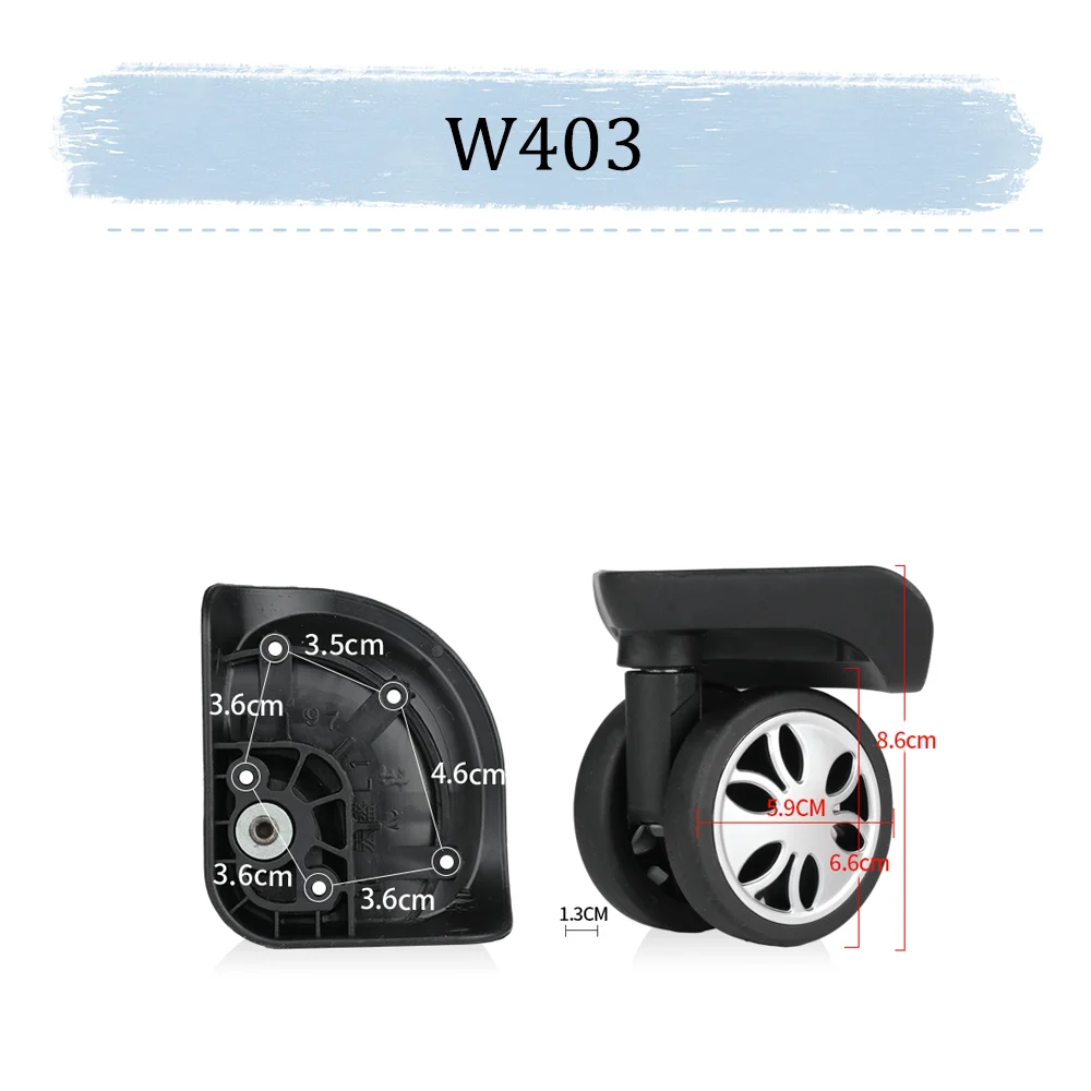 Сменное колесо для OIWAS W403 черное бесшумное гладкое амортизирующее прочное