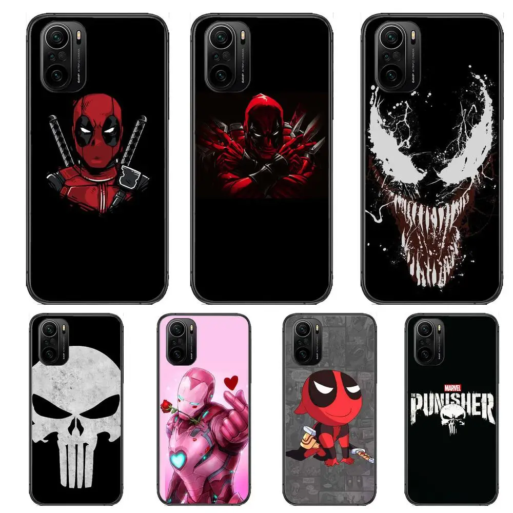 

venom Deadpool Phone Case For xiaomi redmi POCO F1 F2 F3 X3 Pro M3 9C 10T Lite NFC Black Cover Silicone Back Prett mi 10 ultra c