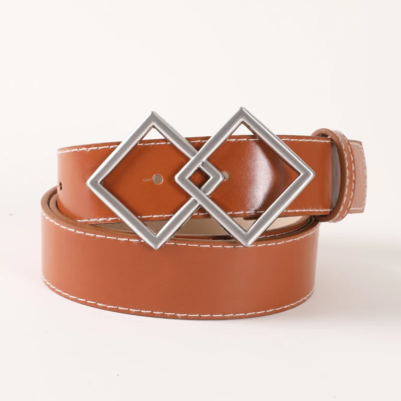 

Goowail Original Luxury Design Leather White Brown Black Belt For Pants Skirt Coats Jeans Casual High Quality Waist Straps Women