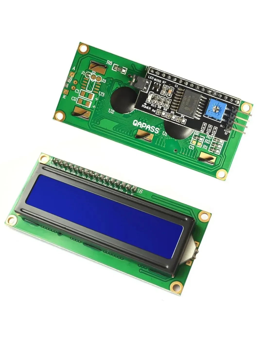 LCD1602 1602 ЖК-модуль синий/желтый зеленый экран 16x2 символьный ЖК-дисплей PCF8574T PCF8574 IIC