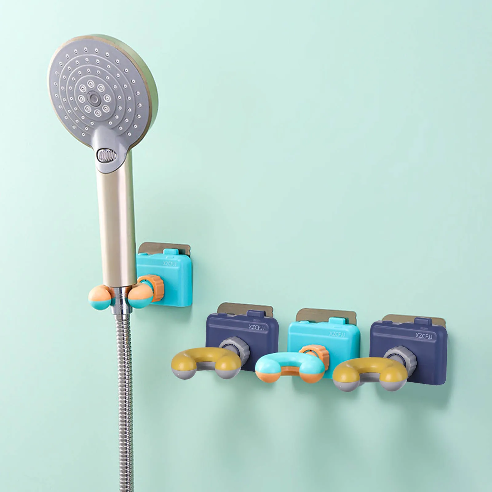 

360°Rotation Shower Holder Adhesive Universal Bathroom Bracket Nozzle Base Stand Adjustable Waterproof Shower Head Holder