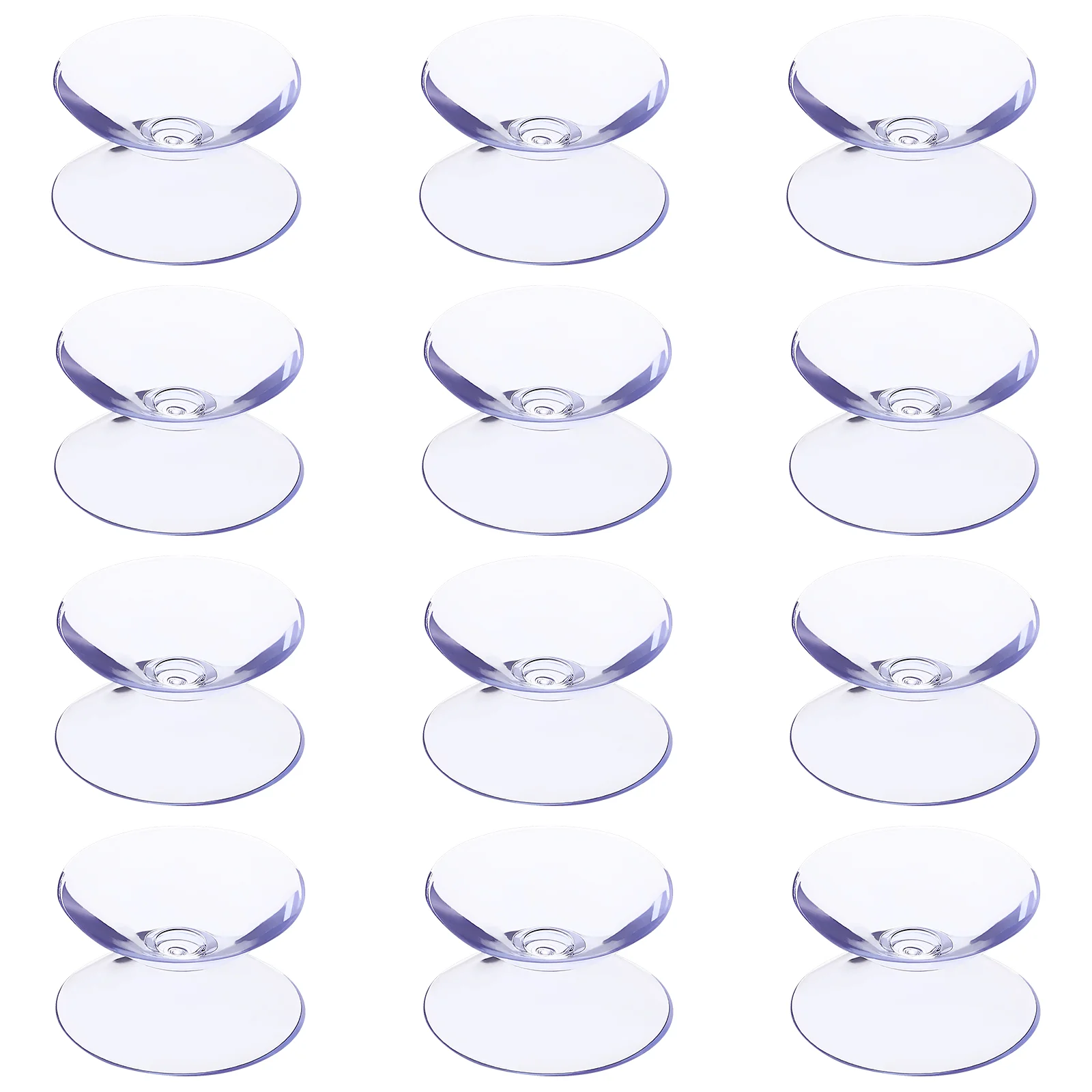 

12 Pcs Transparent Suckers Clear Spacer Glass Table Suction Cup Rubber Pad Tops Spacers Cups Double Sided Plastic Hangers