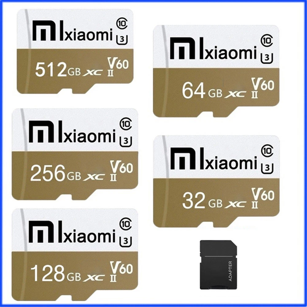 

XIAOMI Micro TF Card 16GB 32GB 64GB 128GB 256GB 512GB 1TB Class10 High-Speed Micro TF sd Card Flash Memory Card For Phone Camera