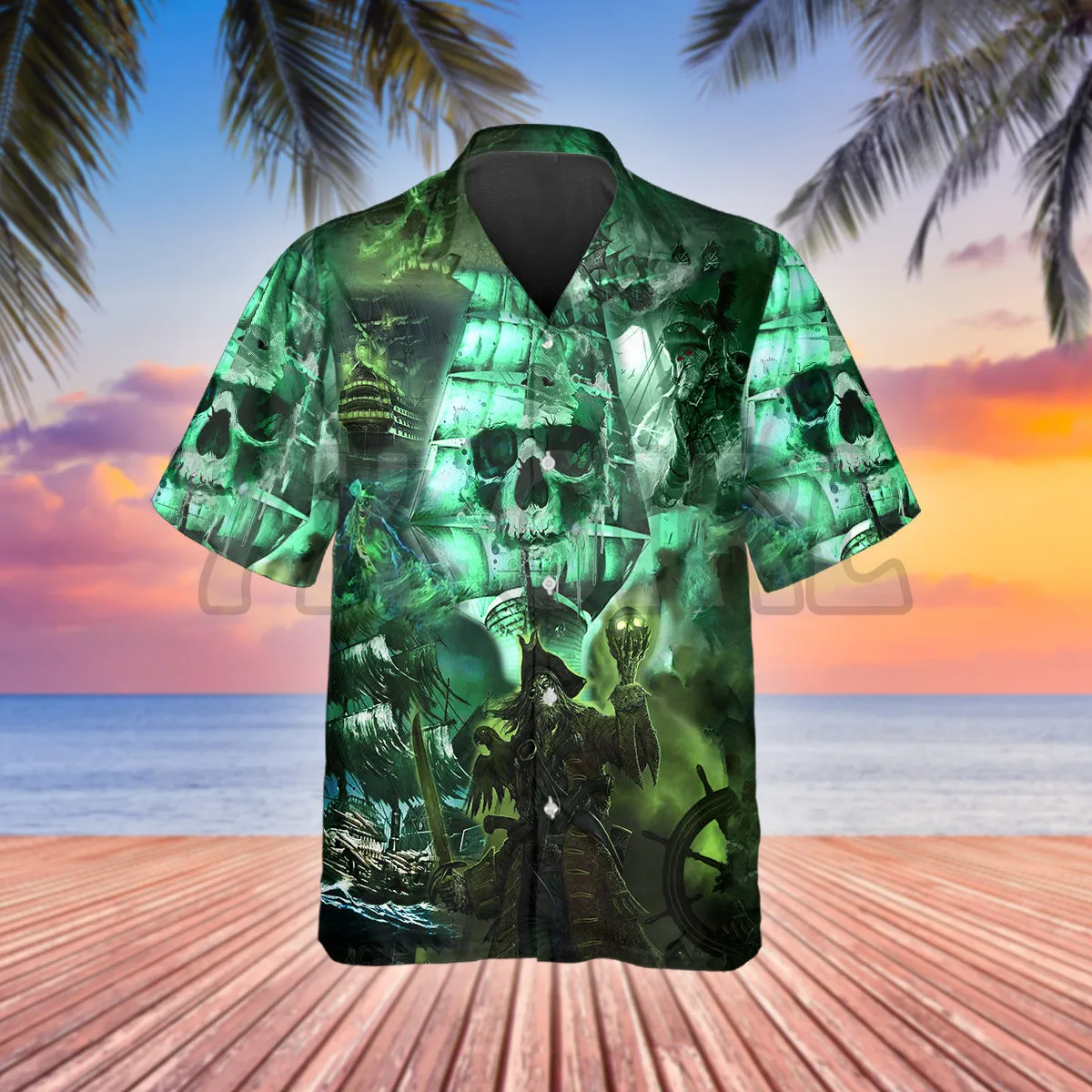 Skull With Doves 3D All Over Printed Hawaiian Shirt Men's For Women's Harajuku Casual Shirt Unisex