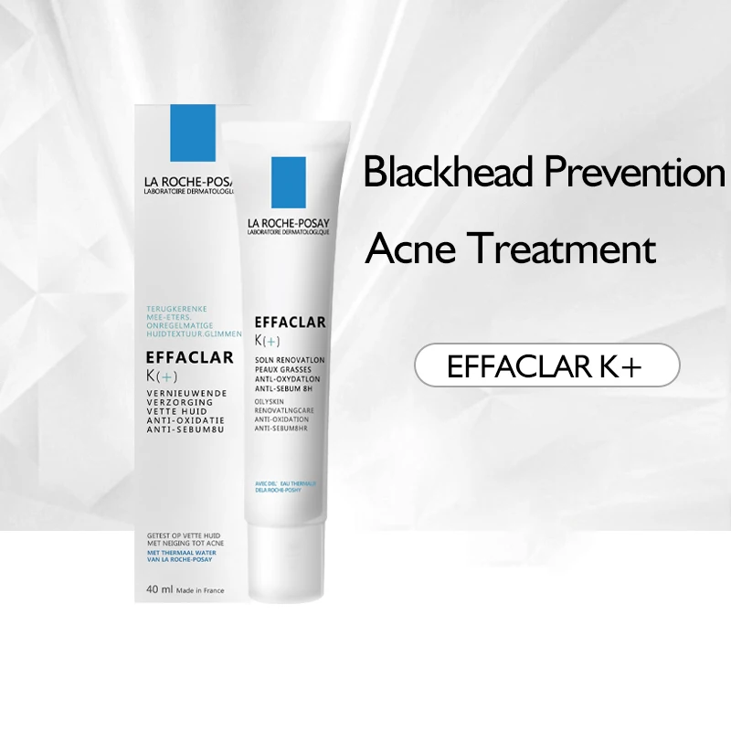 

La Roche Posay EFFACLAR K+ Acne Treatment for Oil Skin Blackheads Pimple Remover Improve Uneven Skin Texture Salicylic Acid