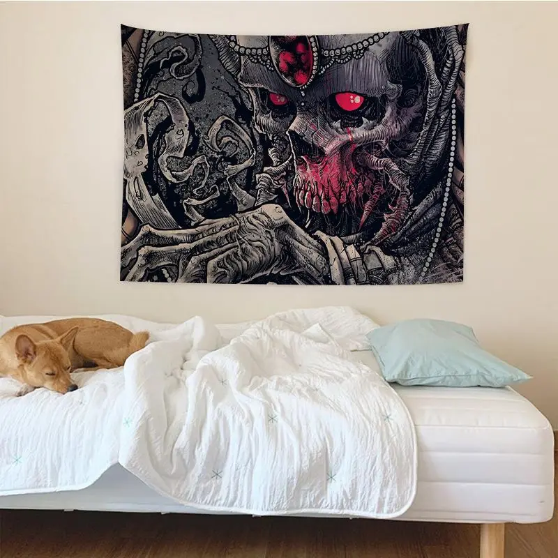 

Simple Skull Chart Tapestry Japanese Wall Tapestry Anime Kawaii Room Decor
