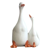 decoration with mother child ducks shape resin hand painted simulation garden statue art ornaments for gift welcome