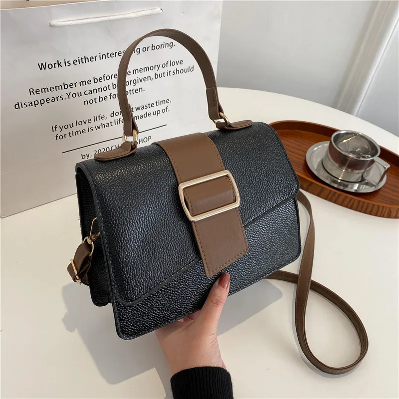 

QIAOSANSAN Women's Handbag Designer New Fashion And Elegant Messenger Shoulder Bag Simple Texture With Cover Niche Commuting