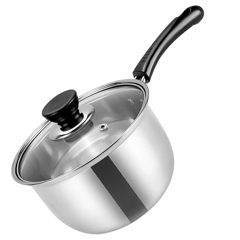

Stainless Steel Soup Pot Cooking Pots For Kitchen Food Small Sauce Pan Stew Glass Saucepan Baby Non Stick Pans