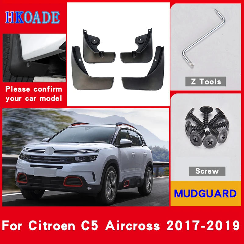 Car Fender Mud Flaps For Citroen C5 Aircross 2019 2018 2017 Mudguards Splash Guards Fender Mudflaps Car Fender Accessories