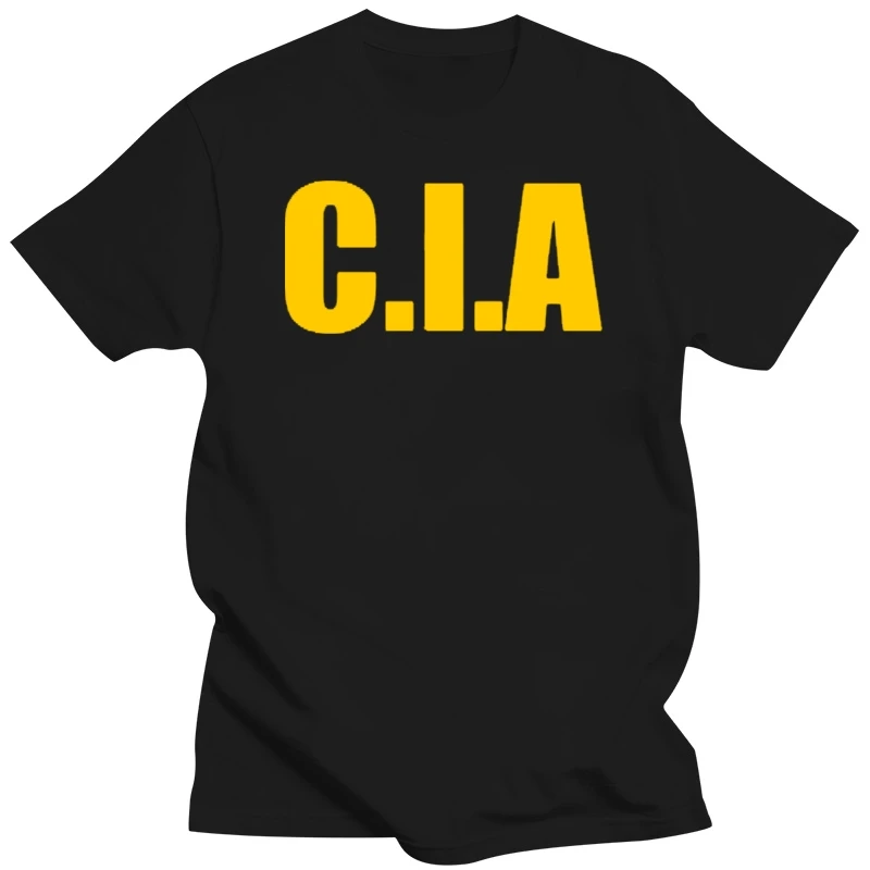 Новая футболка унисекс новинка футболки CIA Tshirt-забавная Criminal Retro FBI Feds необычная