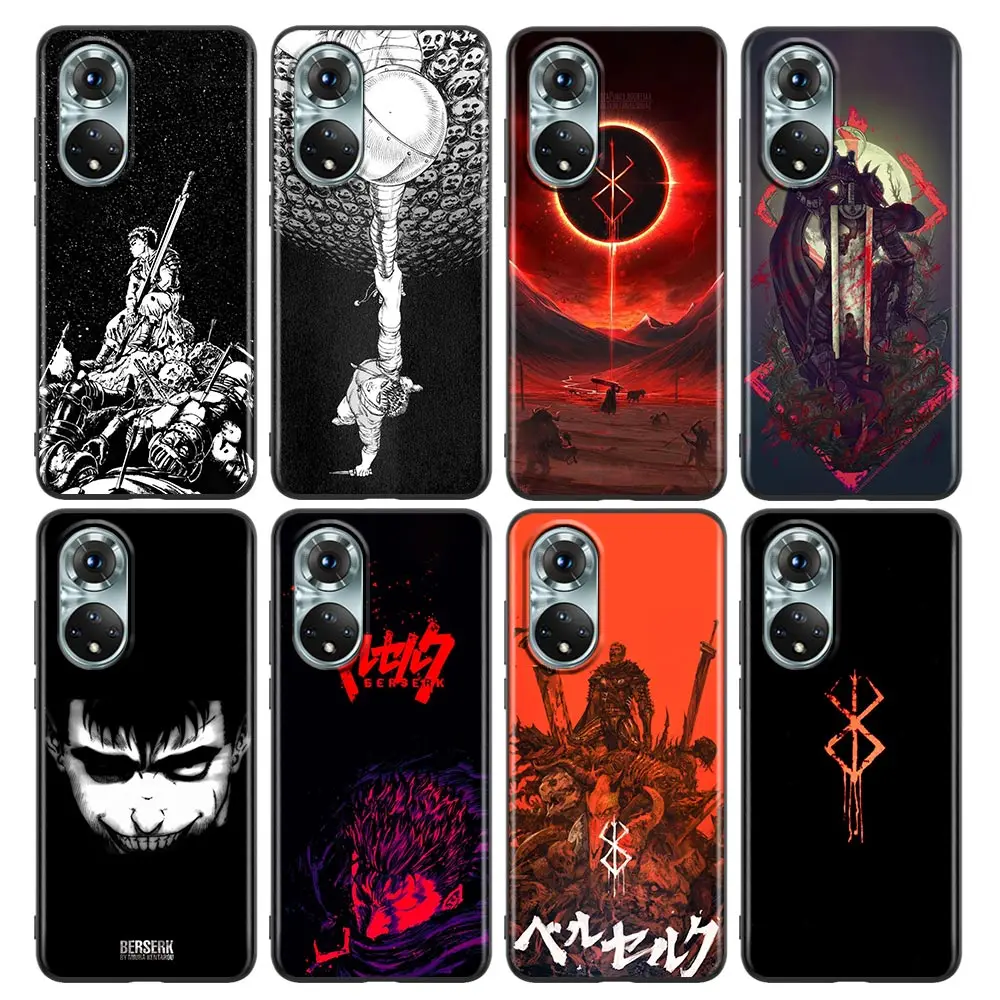 

Phone Case for Honor 8X 9S 9A 9C 9X Lite Play 9A 50 10 20 30 Pro 30i 20S(6.15) Silicone Cover Anime Guts Berserk Japanese Manga