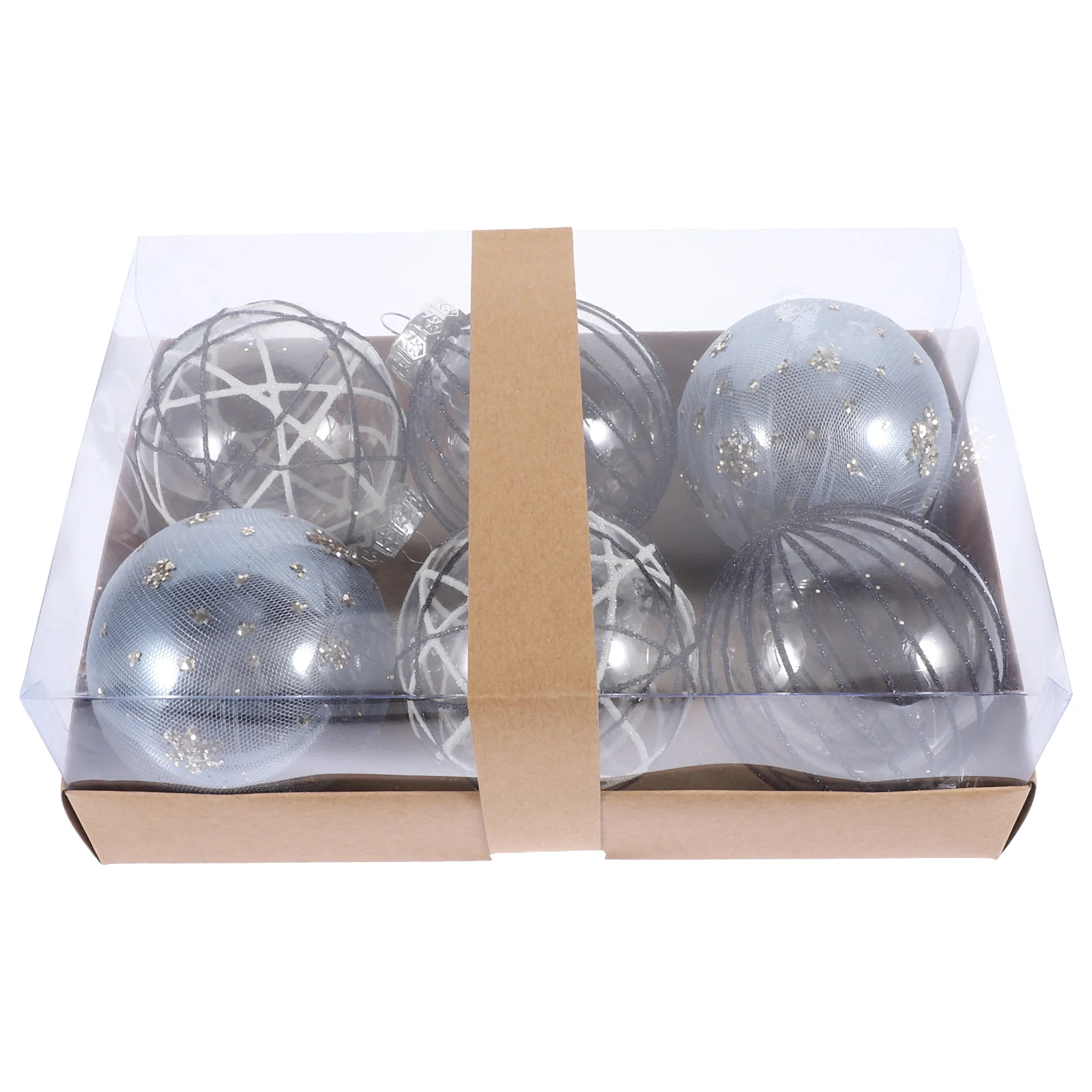 

6 Pcs Decorative Ball Christmas Balls Decorations Plastic Xmas Hanging Adornment