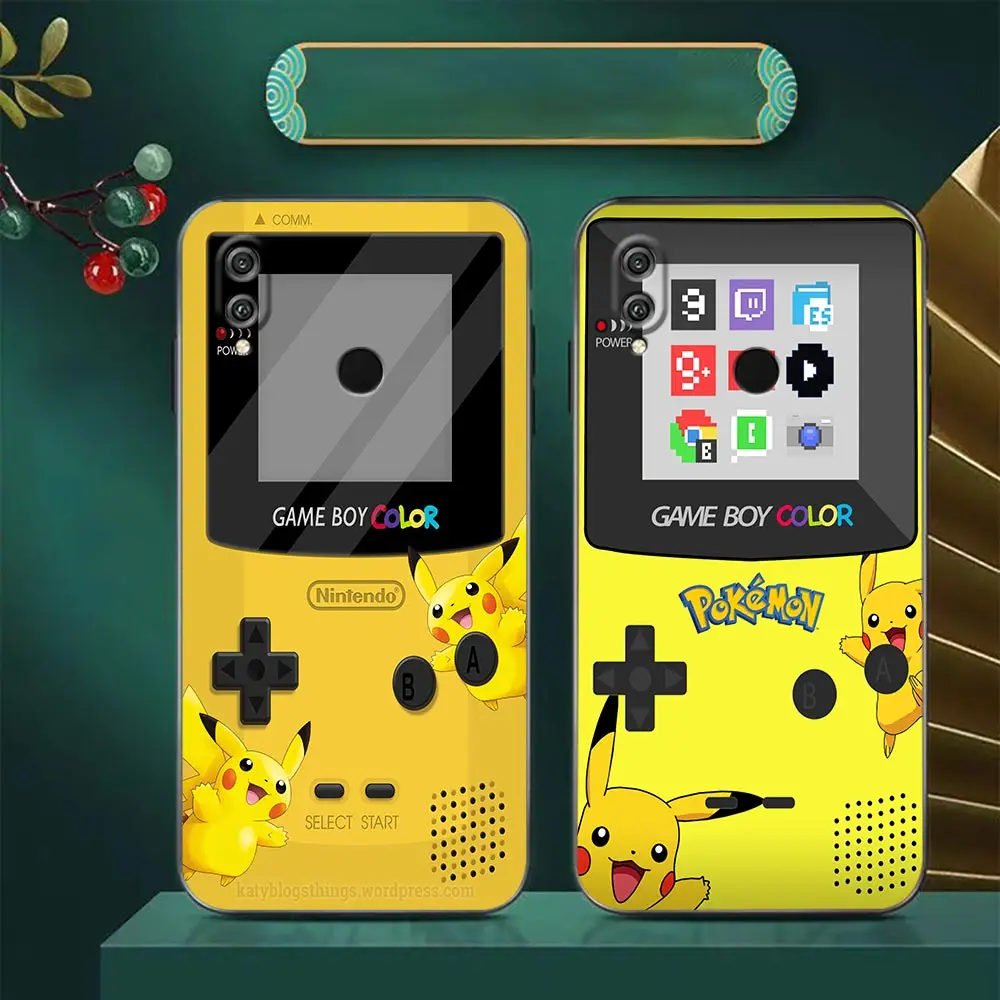 Case For HUAWEI Honor 9X 9 8 8X Max 80 70 60 50 30 20 10 10I NOTE 10 Lite Pro Case Funda Coque Shell Cartoon Game-Boy P-Pokemon