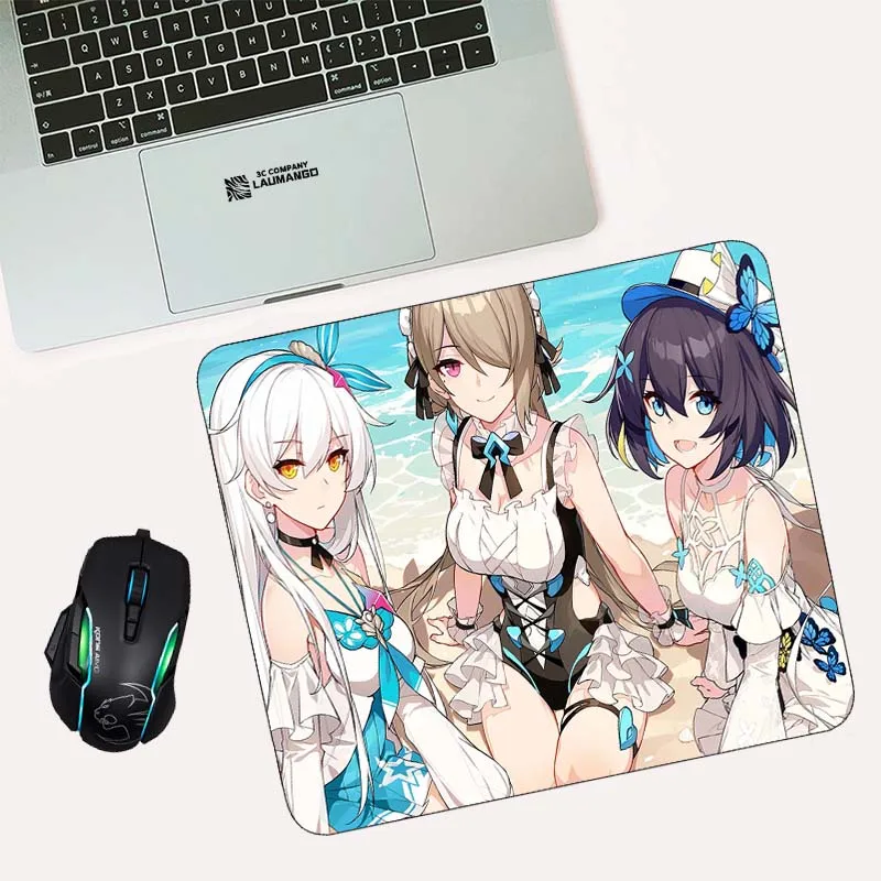 

Игровой коврик для мыши Honkai Impact 3rd для ПК, игровой компьютерный шкаф, мышь, мультяшный ковер, резиновый коврик, персонализированный Мини Симп...