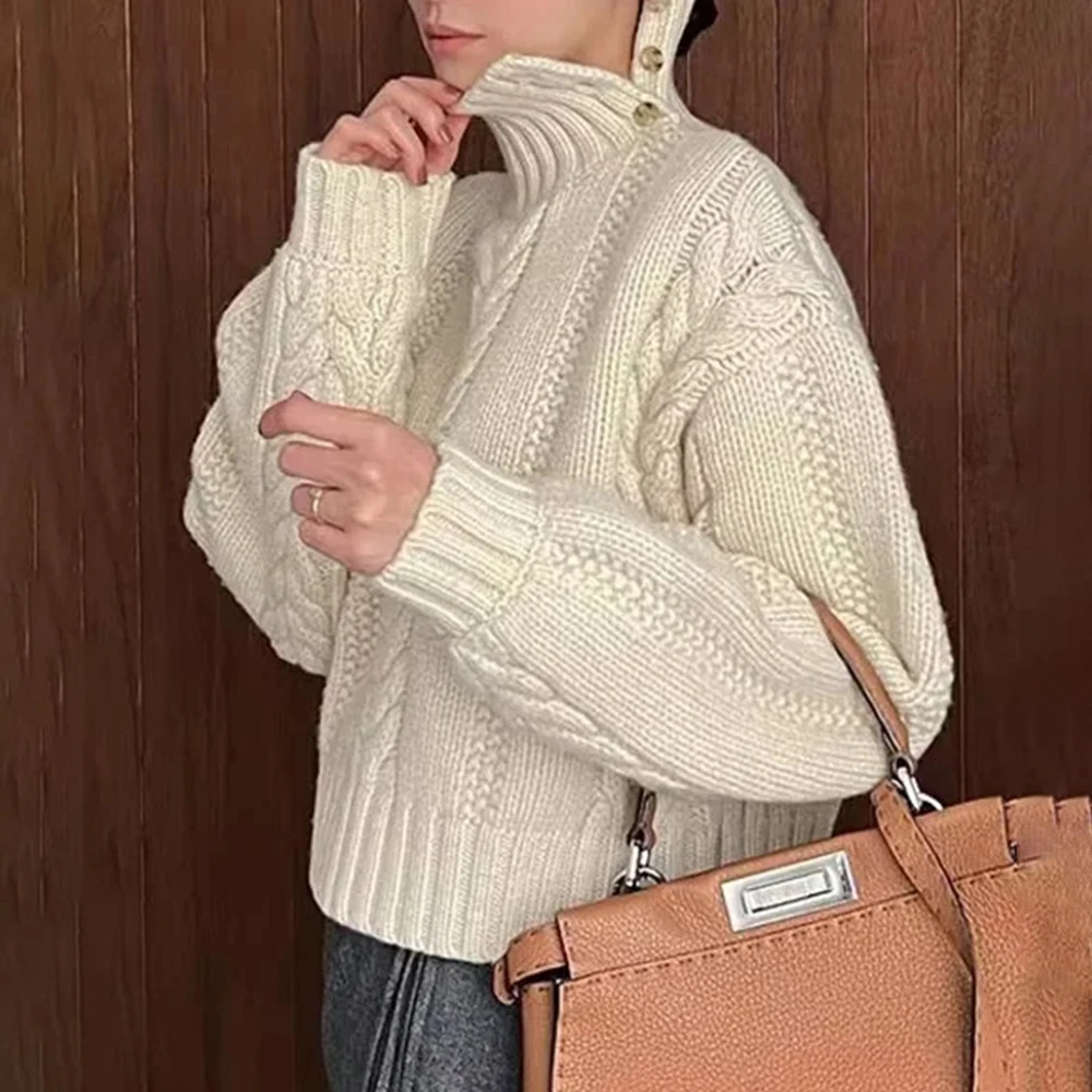 Женский вязаный пуловер TWOTWINSTYLE