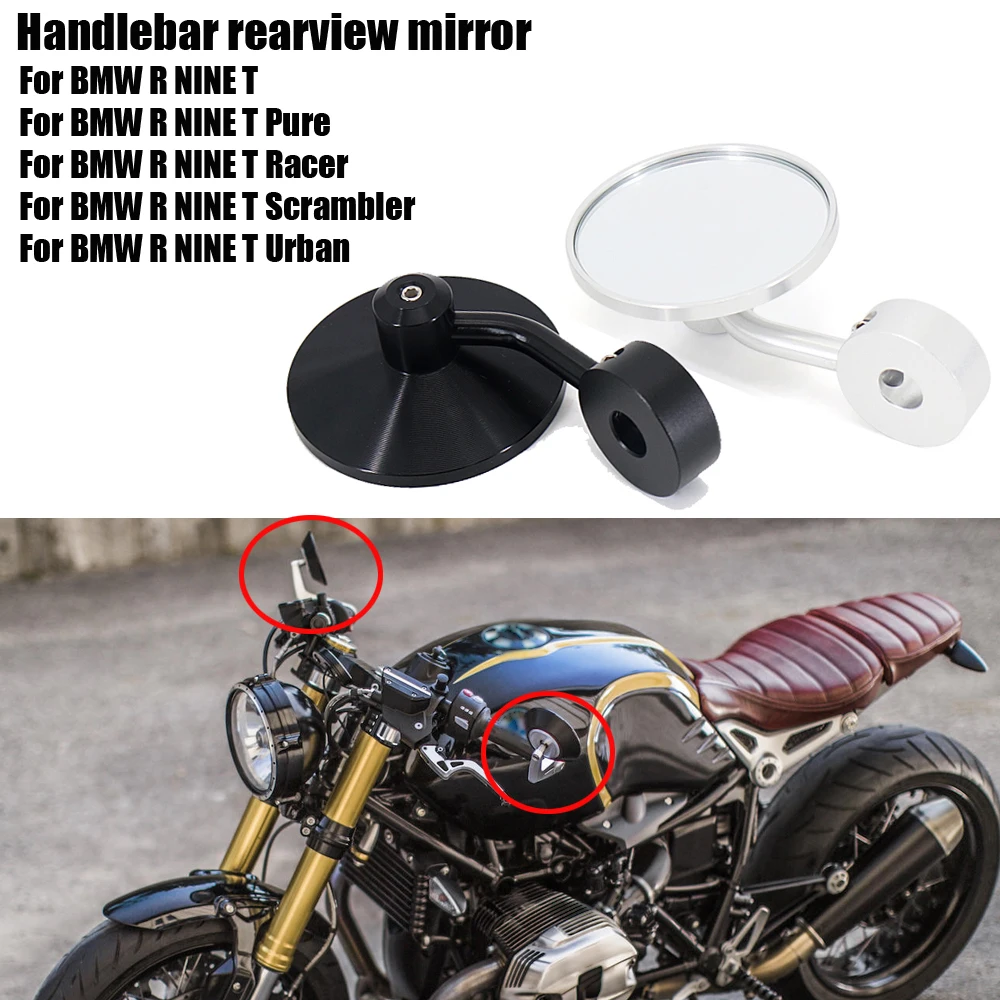 Мотоциклетные ручки заднего вида торцевые зеркала круглое выпуклое зеркало